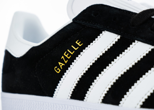 Кроссовки Adidas Gazelle "Core Black Cloud White Gold" (5019-1) [СС] от магазина vikingsmen.ru