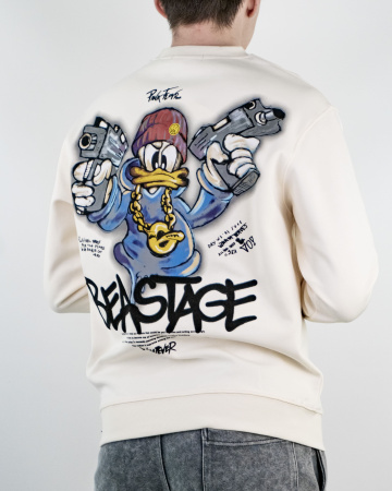 Свитшот LAHKIN'S "BEASTRAGE" (5228) (XL, Белый)