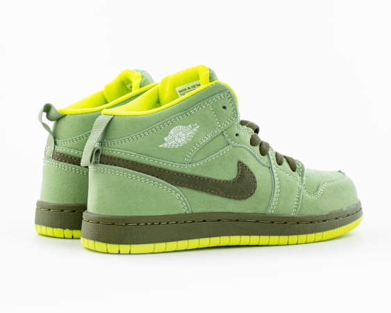 Детские кроссовки Nike Air Jordan 1 High "Green Lobster" (С583С-15) от магазина vikingsmen.ru