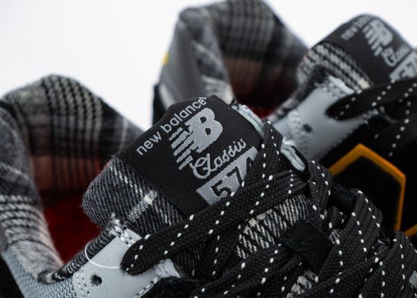 Кроссовки New Balance 574 "Black/LT.Grey/Gold" (107-41) от магазина vikingsmen.ru