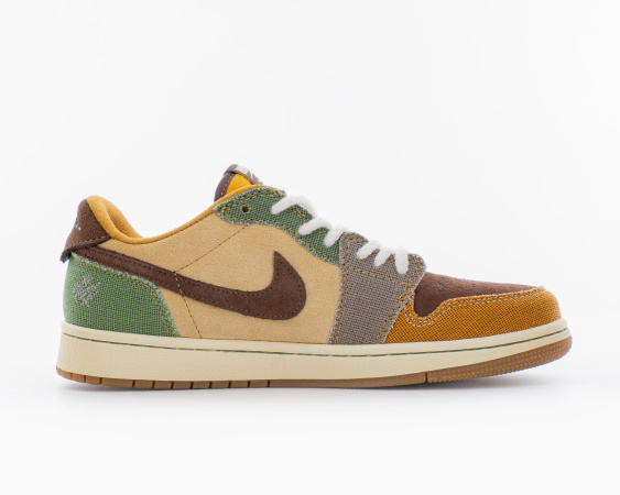 Кроссовки Zion Williamson x Air Jordan 1 Retro Low OG "Voodoo" (9602-1) |AB| от магазина vikingsmen.ru