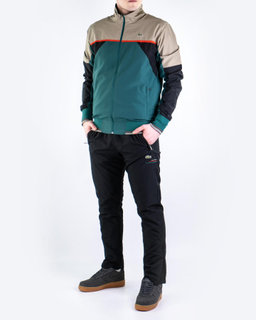 Костюм спортивный Lacoste (6029) (XXL, Зеленый-черный-хаки, 58 (XXL))