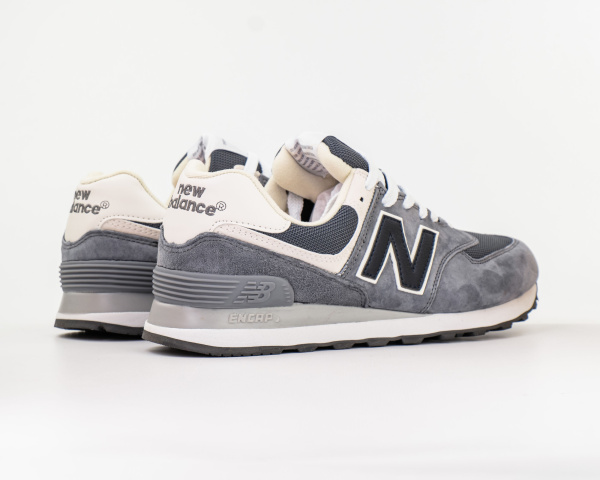 Кроссовки New Balance 574 "Grey/Black" (417-9) от магазина vikingsmen.ru