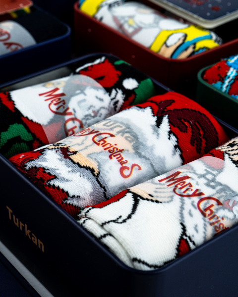 Анонс Изображения Носки подарочные в металлической упаковке (3 шт) (21036993)