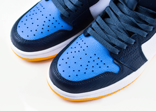 Кроссовки Nike Air Jordan 1 High "Blue/White/Yellow" (5025-68) |BB| от магазина vikingsmen.ru