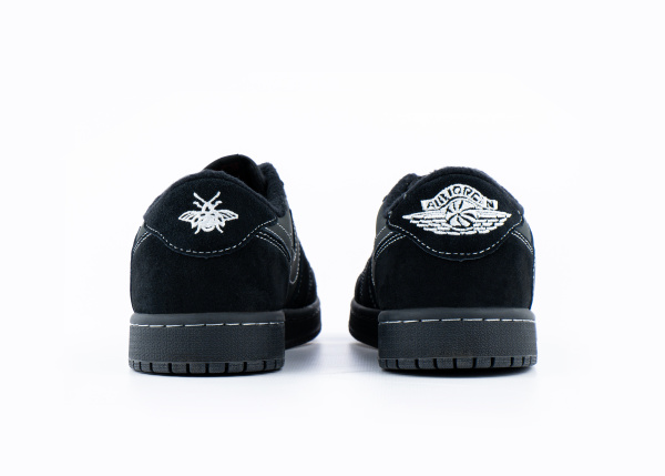 Кроссовки Travis Scott x Air Jordan 1 Low OG SP "Black Phantom" (5029-12) от магазина vikingsmen.ru