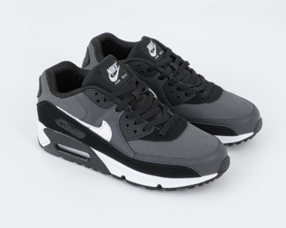 Кроссовки Nike Air Max 90 "Grey/Black/White" (806-8) [СС] от магазина vikingsmen.ru