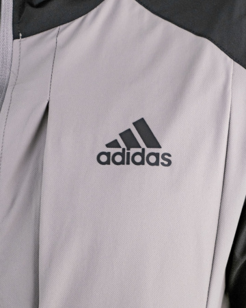 Ветровка мужская Adidas (3913) (XL, Черный/Светло-зеленый)