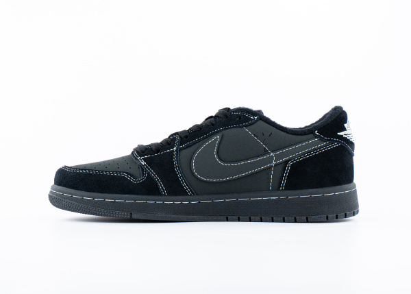 Кроссовки Travis Scott x Air Jordan 1 Low OG SP "Black Phantom" (5029-12) от магазина vikingsmen.ru