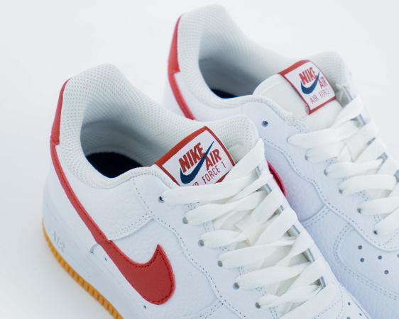 Кроссовки Nike Air Force 1 Low 07 "Team Red Gum" (W9512-8) от магазина vikingsmen.ru