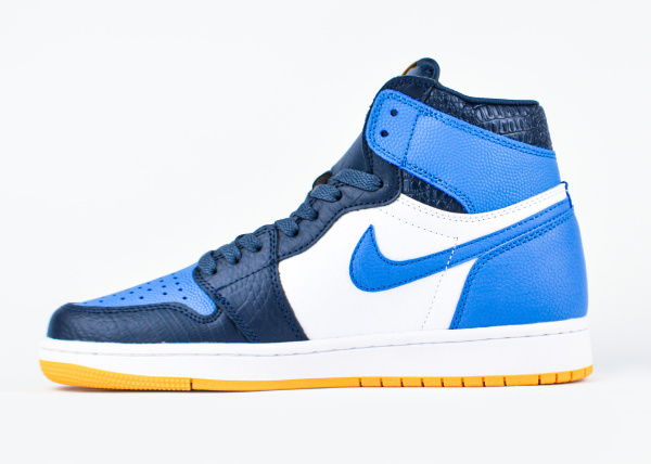 Кроссовки Nike Air Jordan 1 High "Blue/White/Yellow" (5025-68) |BB| от магазина vikingsmen.ru