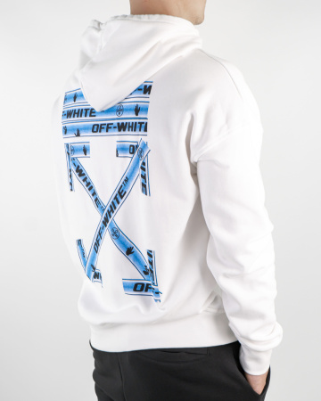 Худи "Off White" принт "ладони" (97485) (XL, Белый)