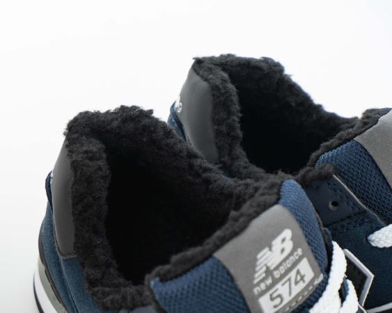 Кроссовки New Balance 574 "DK.Blue/White" с мехом (G900-17)|CC| от магазина vikingsmen.ru