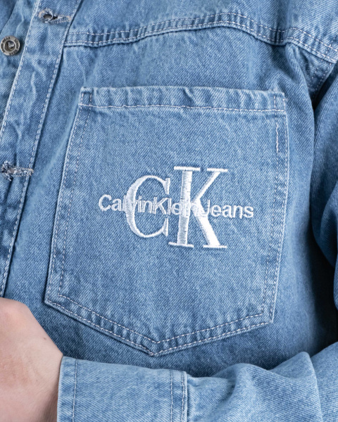 Рубашка джинсовая мужская Calvin Klein (21039474) (M, Голубой)