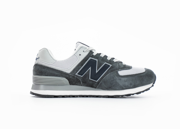 Кроссовки New Balance 574 "LT.Grey/DK.Grey/Black" (477-6) от магазина vikingsmen.ru