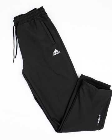 Брюки спортивные мужские Adidas на флисе (0076) (M, Черный)