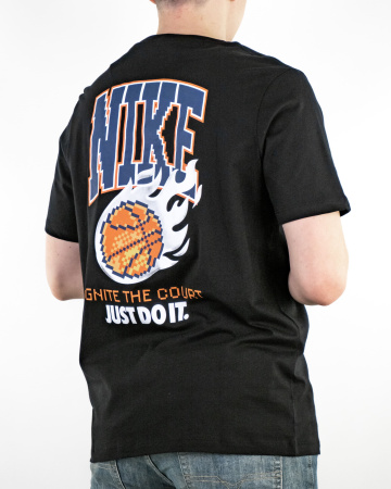 Футболка Nike с эмблемой "огненный мяч" (21039162) (XXL, Черный)