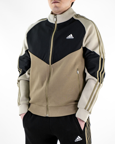 Костюм спортивный мужской Adidas (2333) (4XL, Оливковый/Черный)