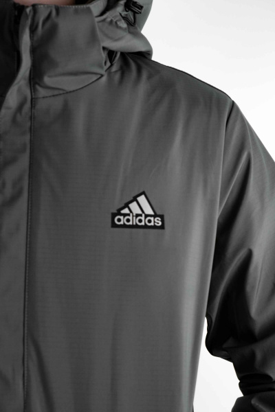 Анонс Изображения Ветровка утепленная мужская с капюшоном Adidas (6517)
