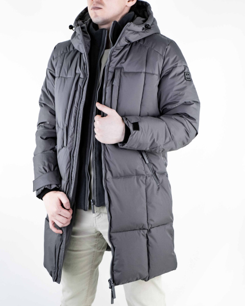 Куртка зимняя удлиненная Armani Exchange (77-138) (M, Серый)