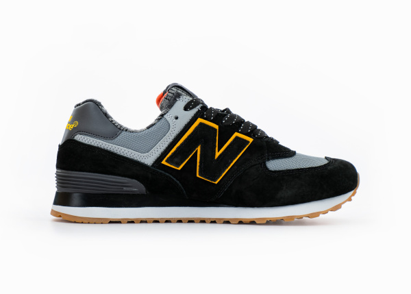 Кроссовки New Balance 574 "Black/LT.Grey/Gold" (107-41) от магазина vikingsmen.ru