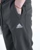Брюки спортивные мужские Adidas на флисе (0076) (XL, Серый)