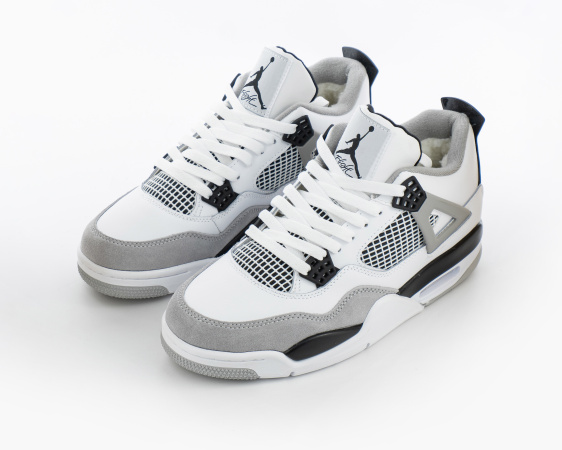 Кроссовки Nike Air Jordan 4 "Military Black" с мехом (M526-11)|CA| от магазина vikingsmen.ru