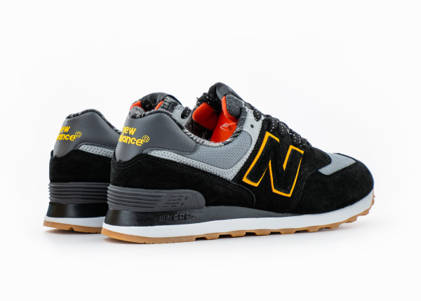Кроссовки New Balance 574 "Black/LT.Grey/Gold" (107-41) от магазина vikingsmen.ru