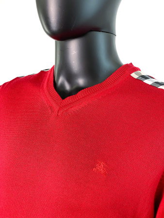 Детальное Изображение Джемпер Burberry с V-образным вырезом (991184-2)