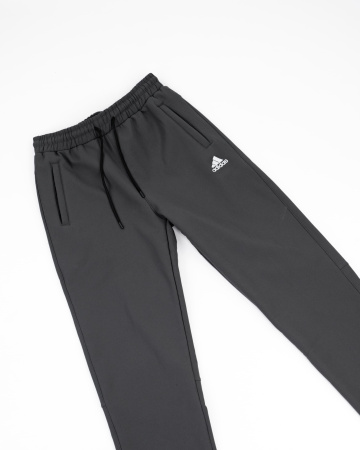 Брюки спортивные мужские Adidas на флисе (0076) (XL, Серый)