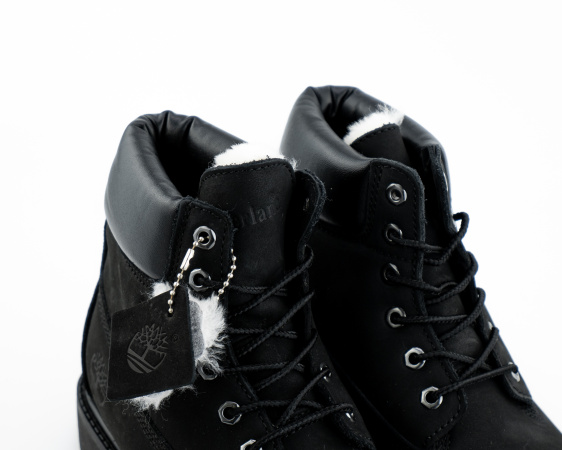Ботинки Timberland 6 Inch Premium Boot "BLACK" с мехом (237-1) от магазина vikingsmen.ru