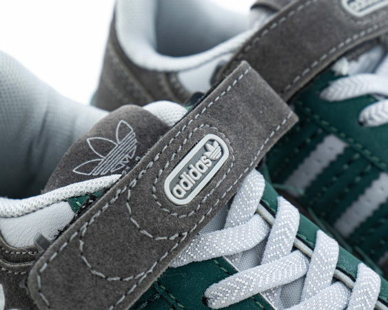 Детские кроссовки Adidas Forum Low "Grey/Green" (С557-8) от магазина vikingsmen.ru