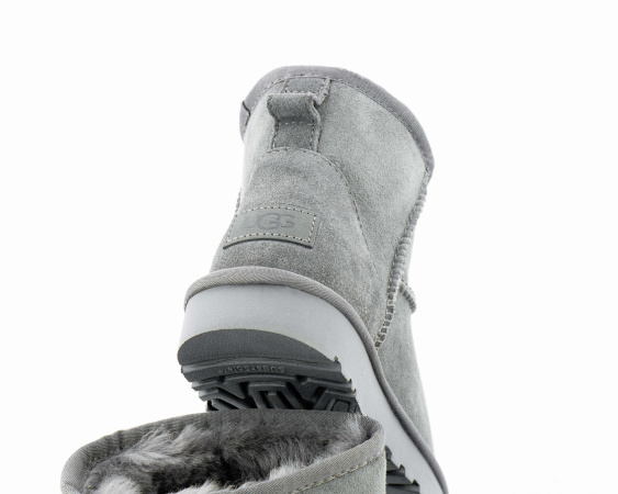 Угги UGG Mini Bailey Logo Strap Suede Grey (W101-4) от магазина vikingsmen.ru