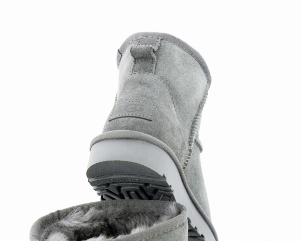Угги UGG Mini Bailey Logo Strap Suede Grey (W101-4) от магазина vikingsmen.ru