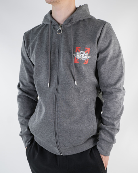 Костюм спортивный Off White D.Face (07-1022) (L, Серый)