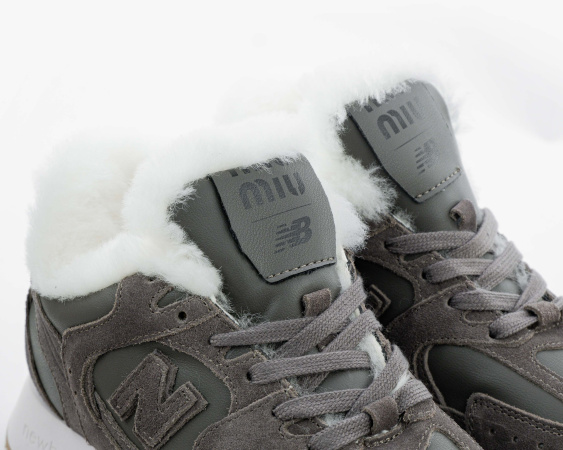 Кроссовки теплые New Balance MIU MIU "Brown/White" (V40-7) от магазина vikingsmen.ru