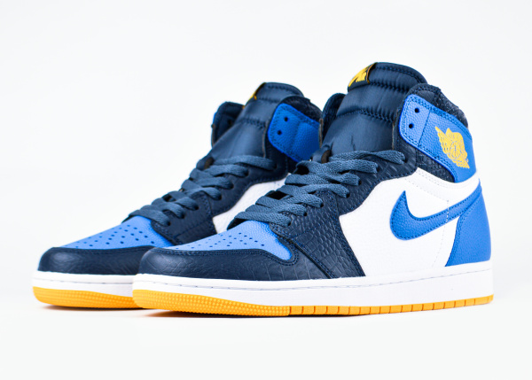 Кроссовки Nike Air Jordan 1 High "Blue/White/Yellow" (5025-68) |BB| от магазина vikingsmen.ru