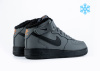 Кроссовки Nike Air Force 1 Mid "Grey/Black" с мехом (M513-2)|AA1| от магазина vikingsmen.ru
