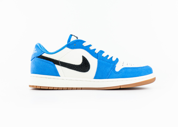 Кроссовки Nike Air Jordan 1 Low "Blue/White" (9602-6) от магазина vikingsmen.ru