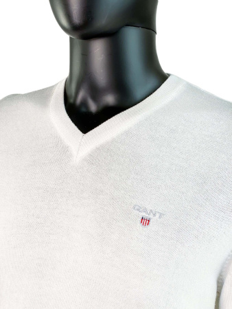 Джемпер Gant с V-образным вырезом (991184-1) (XXL, Белый)