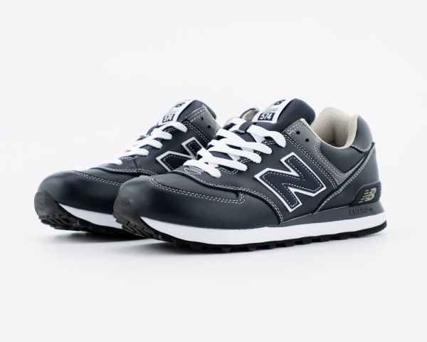 Кроссовки New Balance 574 Leather Blue (М6005-2) от магазина vikingsmen.ru