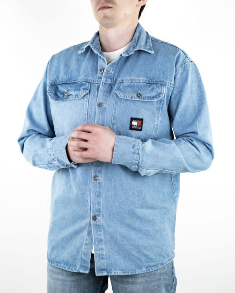 Рубашка джинсовая мужская Tommy Hilfiger (21039473) (M, Голубой)