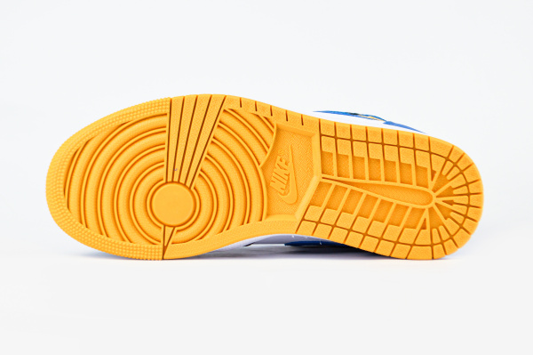 Кроссовки Nike Air Jordan 1 High "Blue/White/Yellow" (5025-68) |BB| от магазина vikingsmen.ru