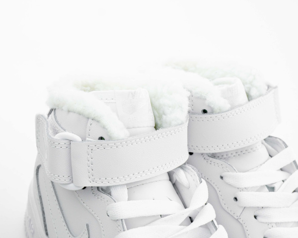 Кроссовки Nike Air Force 1 Mid White зимние (503-2) от магазина vikingsmen.ru