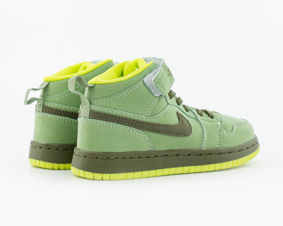 Детские кроссовки Nike Air Jordan 1 High "Green Lobster" (С615-17) от магазина vikingsmen.ru