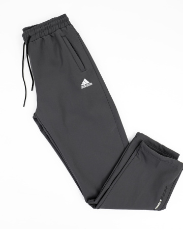 Брюки спортивные мужские Adidas на флисе (0076) (XL, Серый)