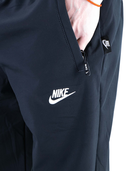 Брюки спортивные мужские Nike на флисе (8509-3) (XXXL, Темно-синий)