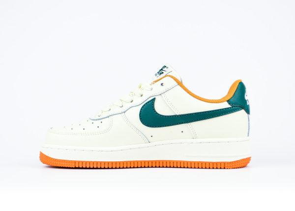 Кроссовки Nike Air Force 1 "White/Green/Orange" (5500-29) |A1C| от магазина vikingsmen.ru