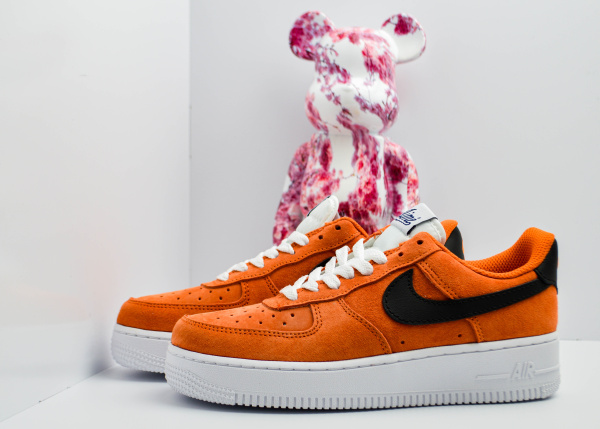 Кроссовки Nike Air Force 1 "Orange/Black/White" (5500-14) |BC| от магазина vikingsmen.ru