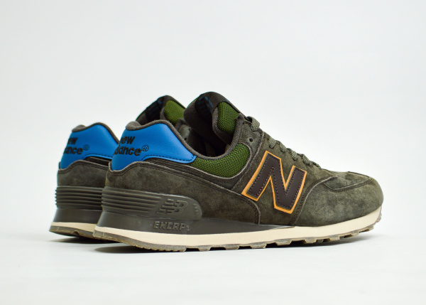 Кроссовки New Balance 574 "Grey/Gold/Blue" (475-4) |BA| от магазина vikingsmen.ru